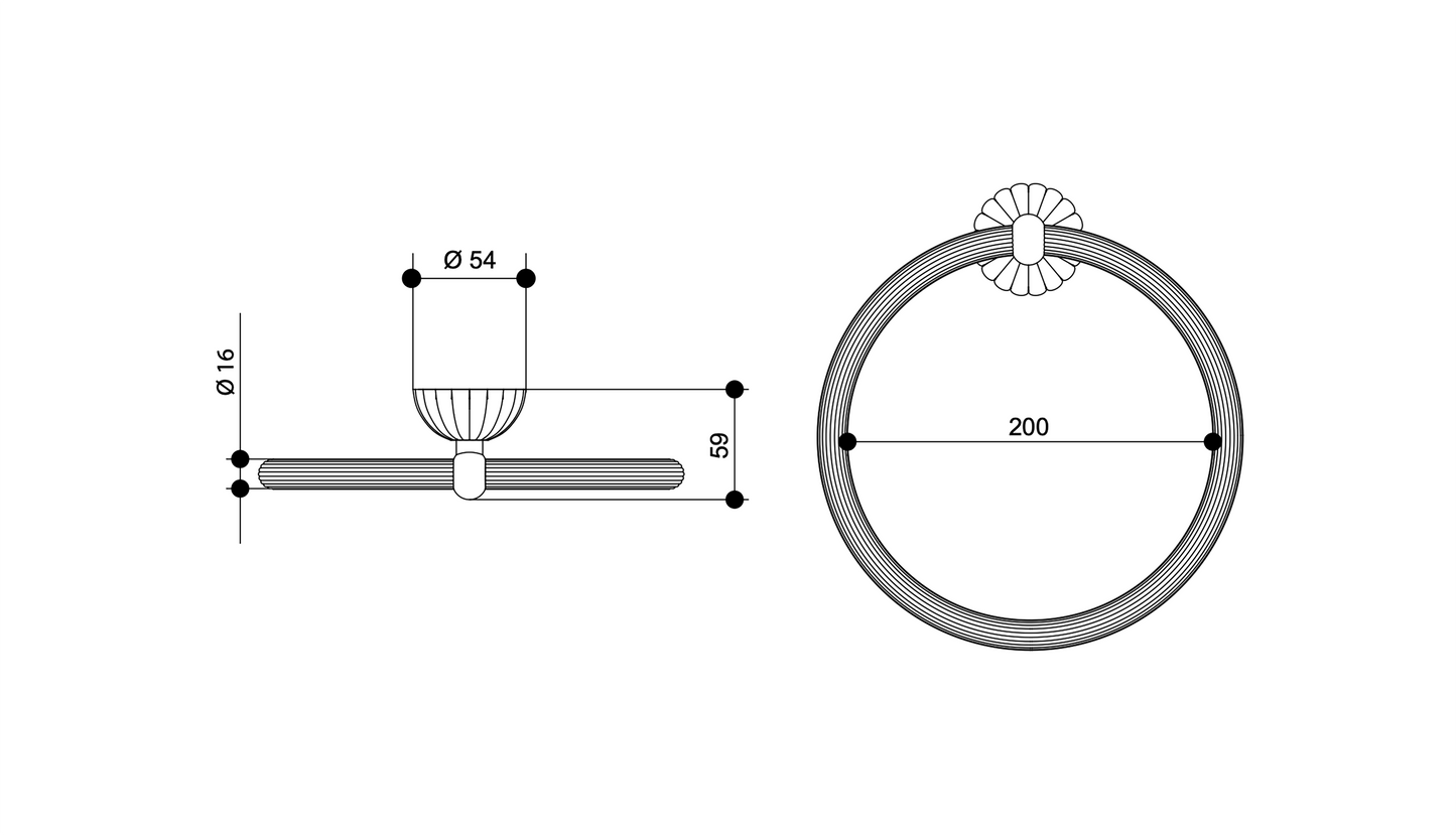 CLASSIC RING TOWEL HOLDER