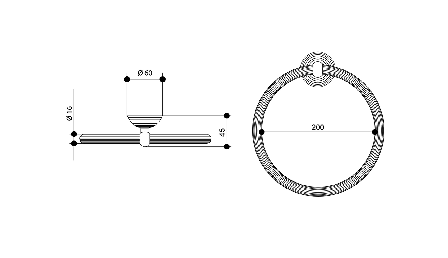 PORTA ASCIUGAMANO ANELLO CLASSICO