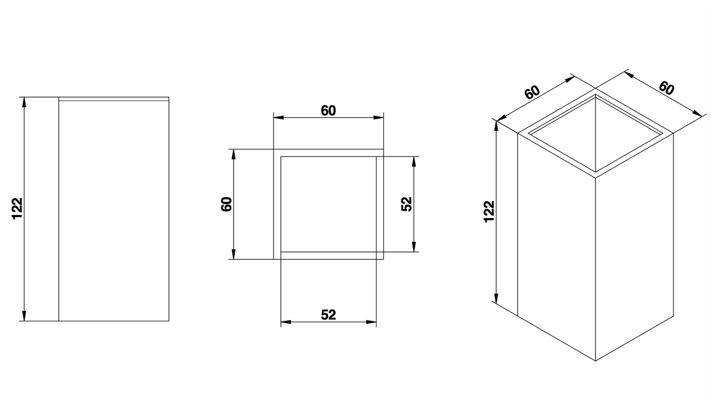 SQUARE STANDING GLASS